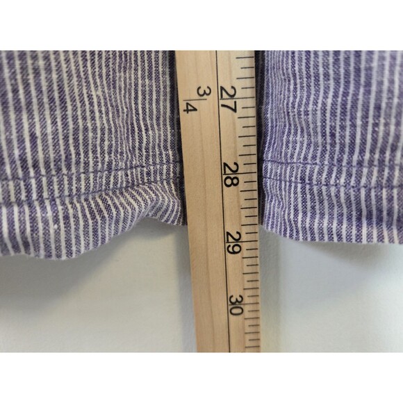 Duluth Trading Co Top  Womens S Tunic Blue Striped Hemp Organic Cotton Henley - Picture 6 of 7
